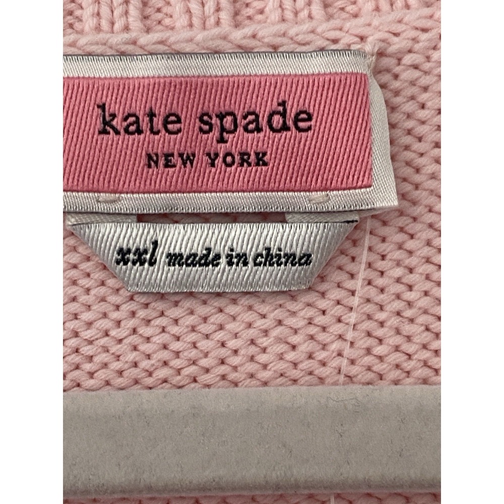 Kate Spade New York Lips Sweater Vest Rhubarb Jam Multi Pink Red Size XXL NWT - Picture 3 of 6